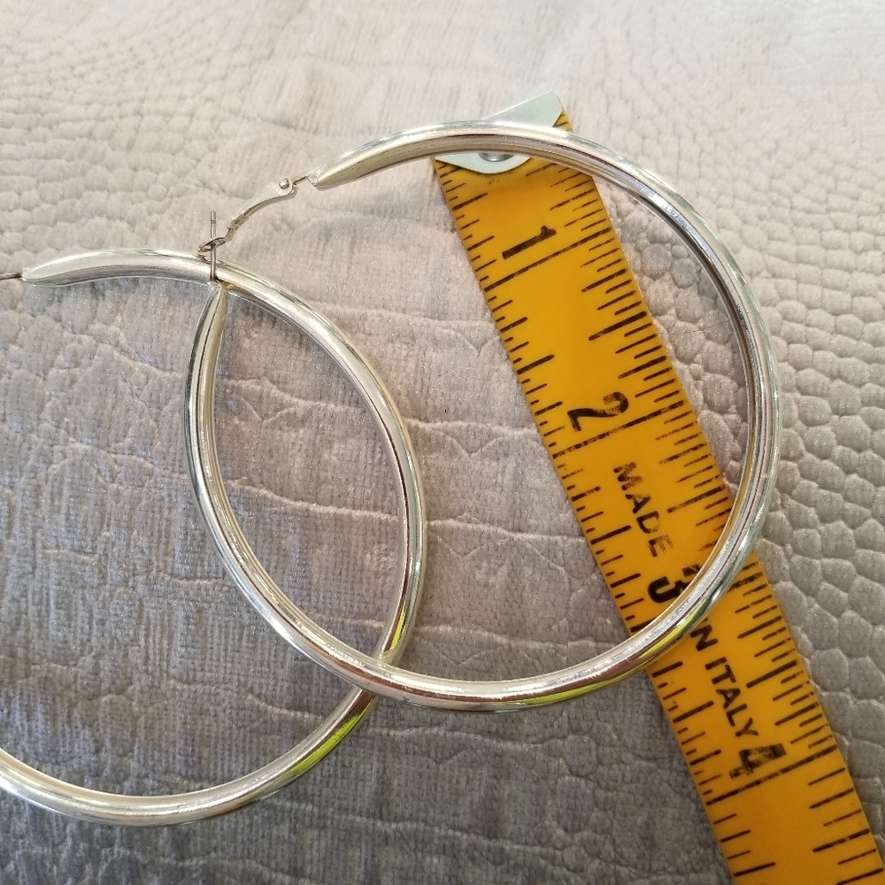 Silver Hoop earrings - Picture 4 of 4